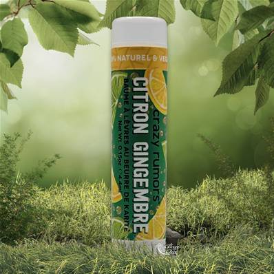 Crazy Rumors - Baume à Lèvres 100% Naturel - Citron Gingembre