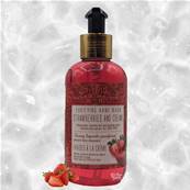 Savon Liquide pour les Mains Fraises  la Crme 100% Fait Main