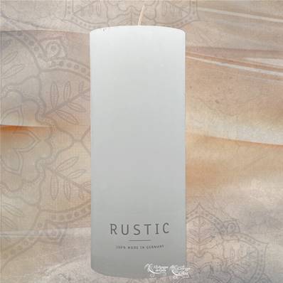 Cierge Rustic Teinté dans la Masse Blanc 86h