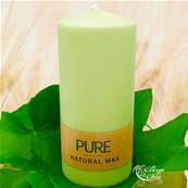 Bougie Cylindre Vert Tendre 41h Pure Candle