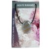 Pendentif Pierre Ovale Perce - Agate Rubane