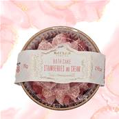 Cupcakes pour le Bain Fait Main Bain Effervescent - Fraise Crème 70g