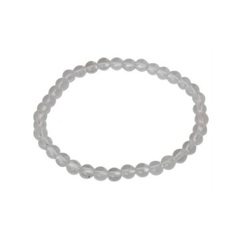 Bracelet Perles Rondes 6mm - Cristal de Roche Naturel