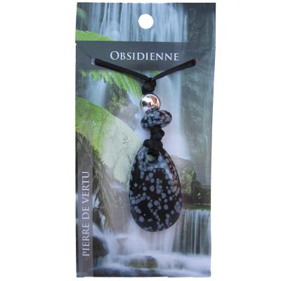 Pendentif Pierre de vertu - Obsidienne