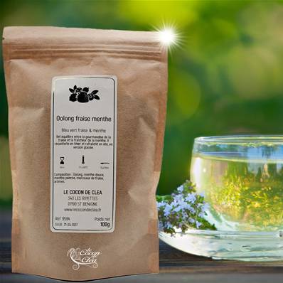 Le Cocon de Clea - Thé Oolong Fraise Menthe