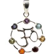 Pendentif Argent 7 Chakras - Om