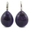 Boucles d'oreilles pierre bombe - Amthyste