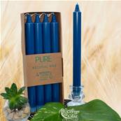 Bougie Longue Bleu Nuit 10h Pure Candle Boîte de 4