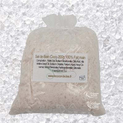 Sels de Bain Noix de Coco - Sachet de 200g