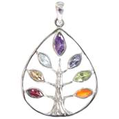 Pendentif Argent 7 Chakras - Arbre