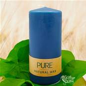 Bougie Cylindre Bleu Nuit 41h Pure Candle