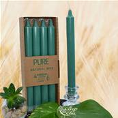 Bougie Longue Vert Emeraude 10h Pure Candle Bote de 4