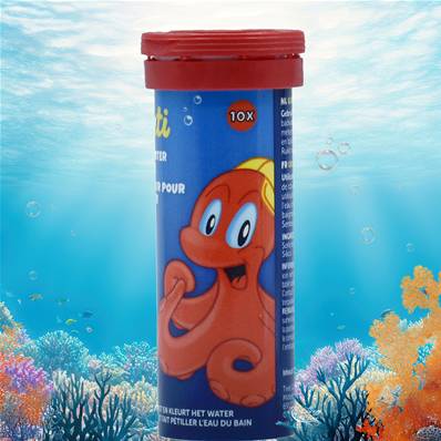 Tinti - Couleur pour le Bain Rouge - Tube de 10 Pastilles