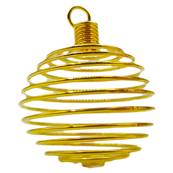 Boule Ressort Pendentif Spirale Doré 20mm