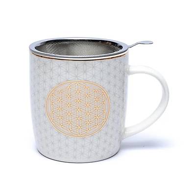 Mug Fleur de Vie infuseur à thé - Boîte cadeau