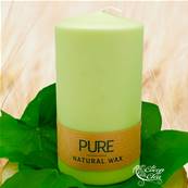Bougie Cylindre Vert Tendre 52h Pure Candle