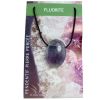 Pendentif Pierre ovale percée - Fluorite