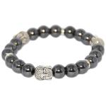 Bracelet Perles Rondes 6mm et Bouddha - Hmatite