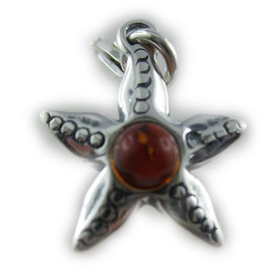 Pendentif Ambre et Argent - Modèle 098